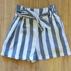 Stripped Cotton Shorts